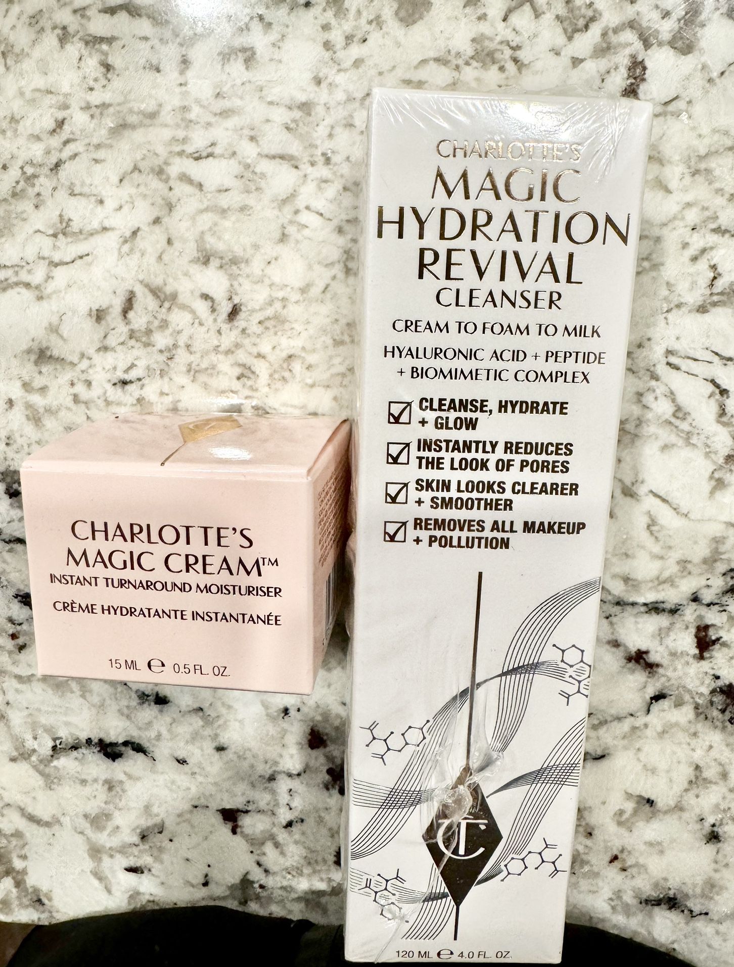 Charlotte Tilbury Cleanser, Moisturiser