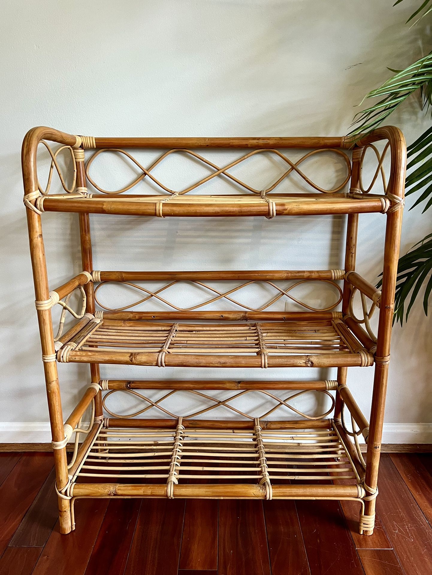 Vintage Bamboo 3-tier Bookshelf Plant Stand
