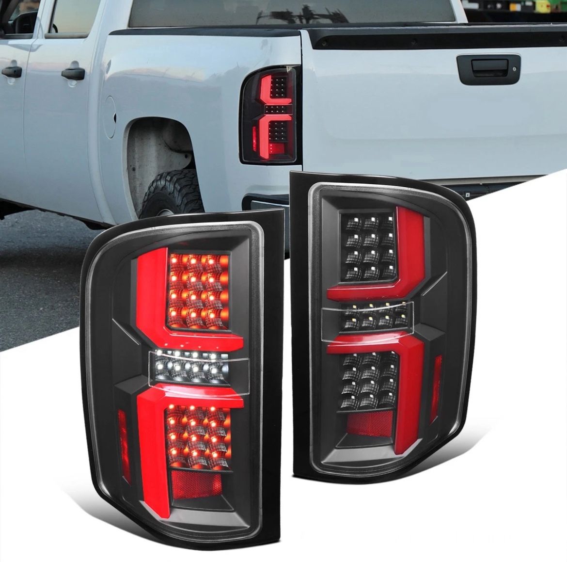 07-13 Chevy Silverado LED Tubes Tail Lights