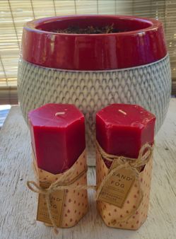 Plahter and candles