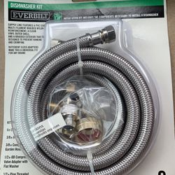 Everbilt 6 ft. Dishwasher Installation Kit w/ Different Sized Adapters Braided