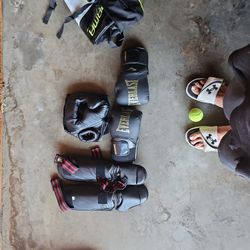 Kickboxing gear and bag