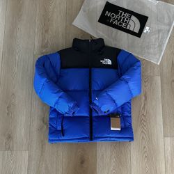 Blue And Black North Face Puffer