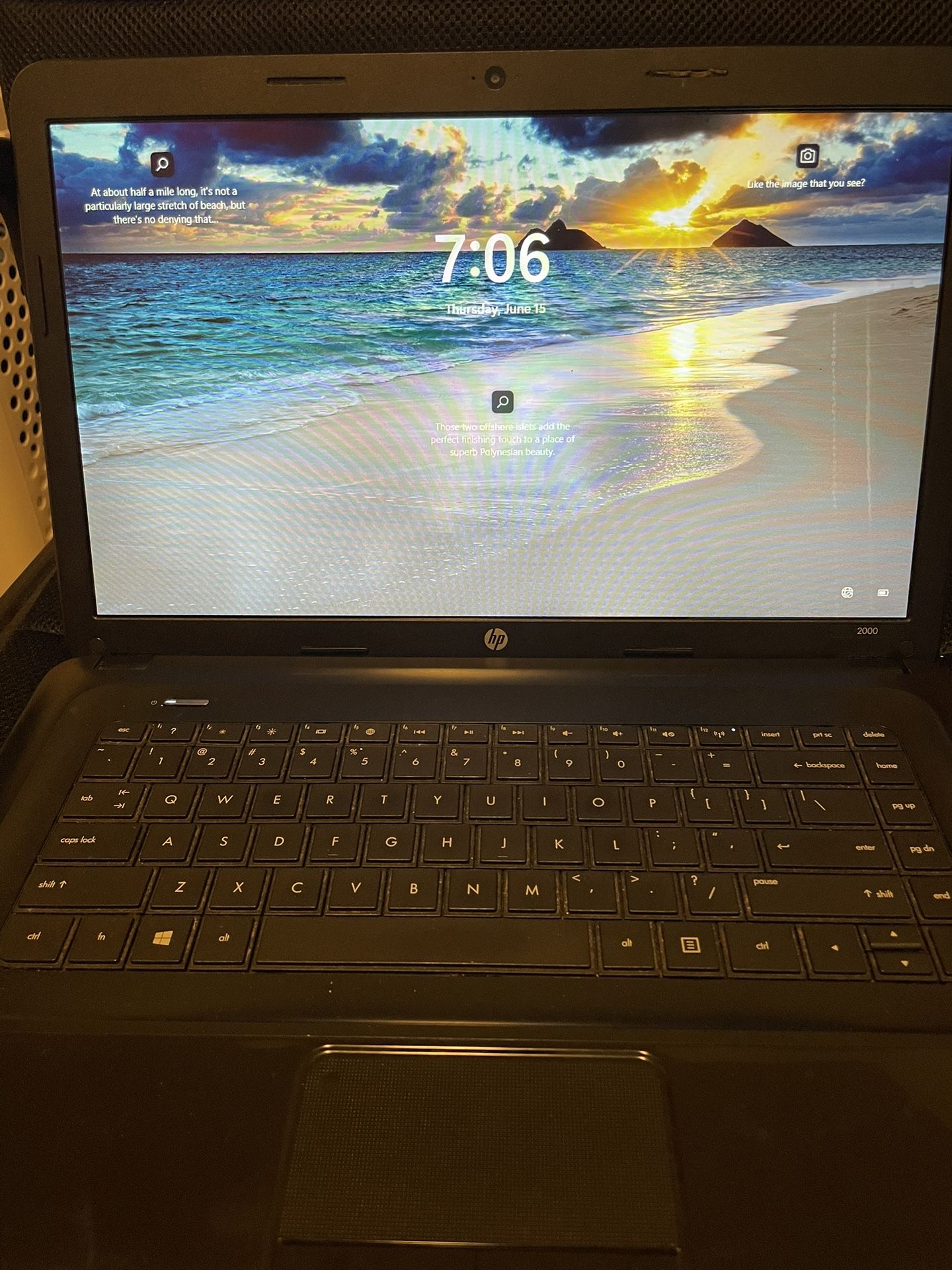 Hp 2000 Notebook PC Windows 11Home***Please Read Description ***