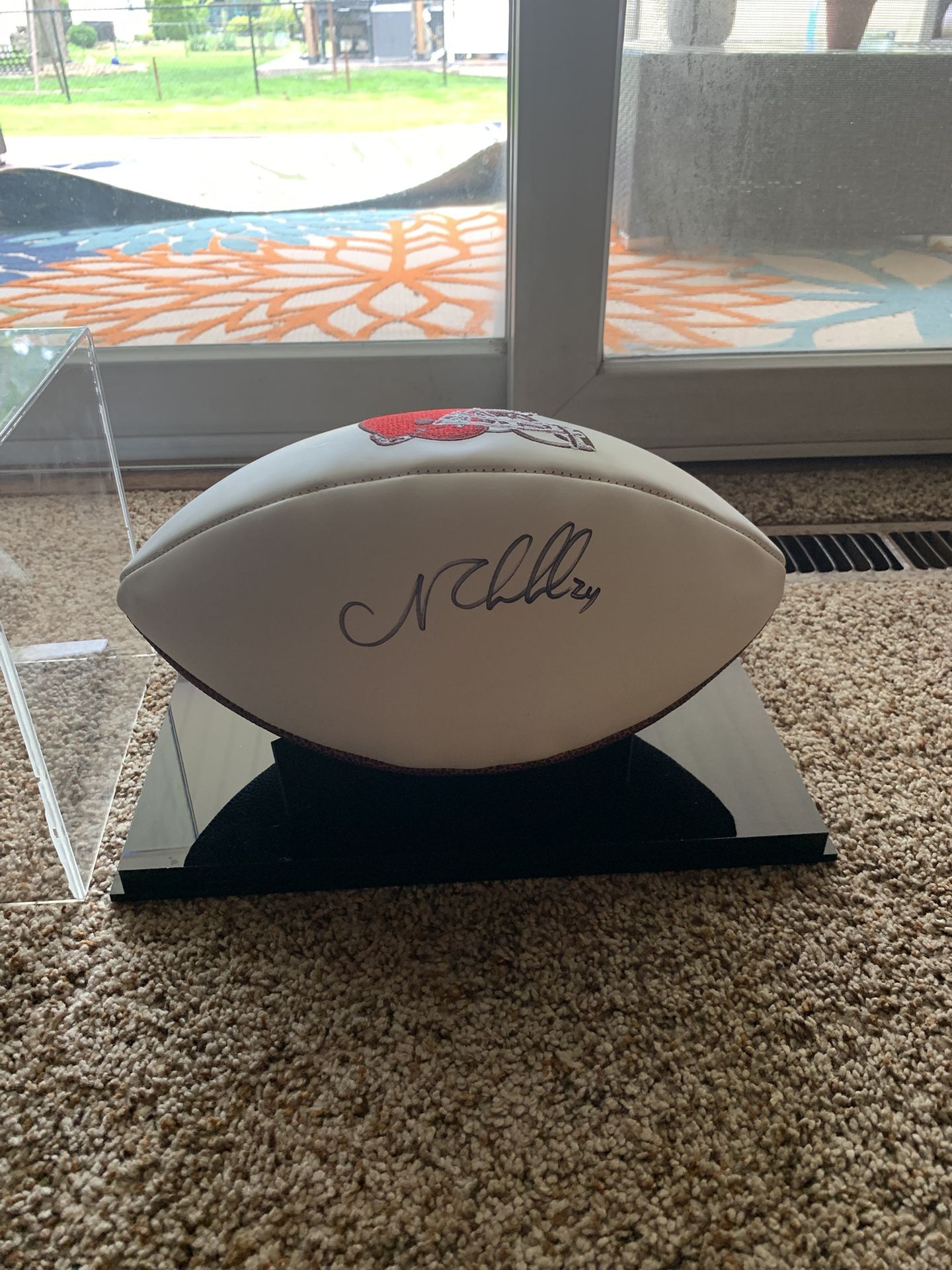 Nick Chubb’s Cleveland Browns football autograph
