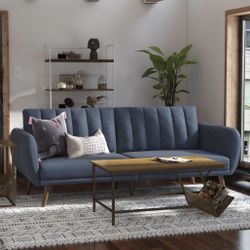 Futon, Blue Linen