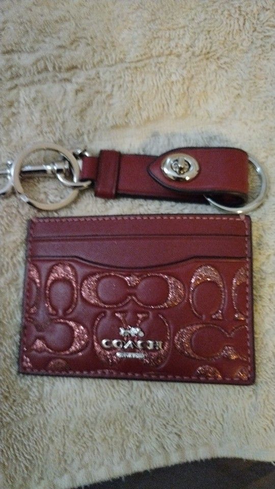 Coach Card Case And Key Charm