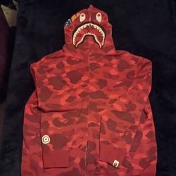 Bape red camo hoody