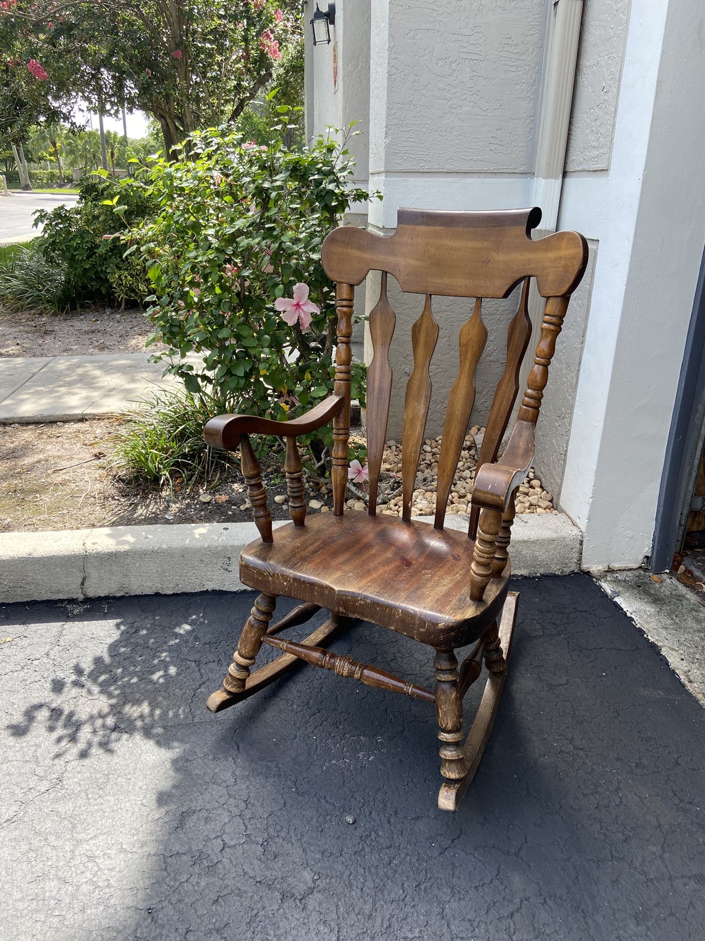 Vintage Wooden Rocking Chair 