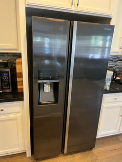 Samsung Refrigerator 21.5 cu ft side by side counter depth Black Stainless steel