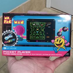 Brand New My Arcade Ms. Pac Man Pocket Player Handheld Game Console