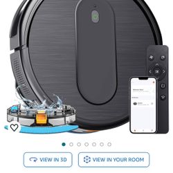Robot Vacuum and Mop Combo, 3 in 1 Mopping Robotic Vacuum Cleaner with Schedule, App/2.4Ghz Wi-Fi/Alexa, 1600Pa Max Suction, Self-Charging, Slim, Idea
