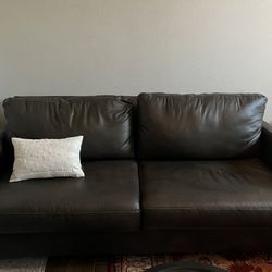 Leather Sofa And Armchair 