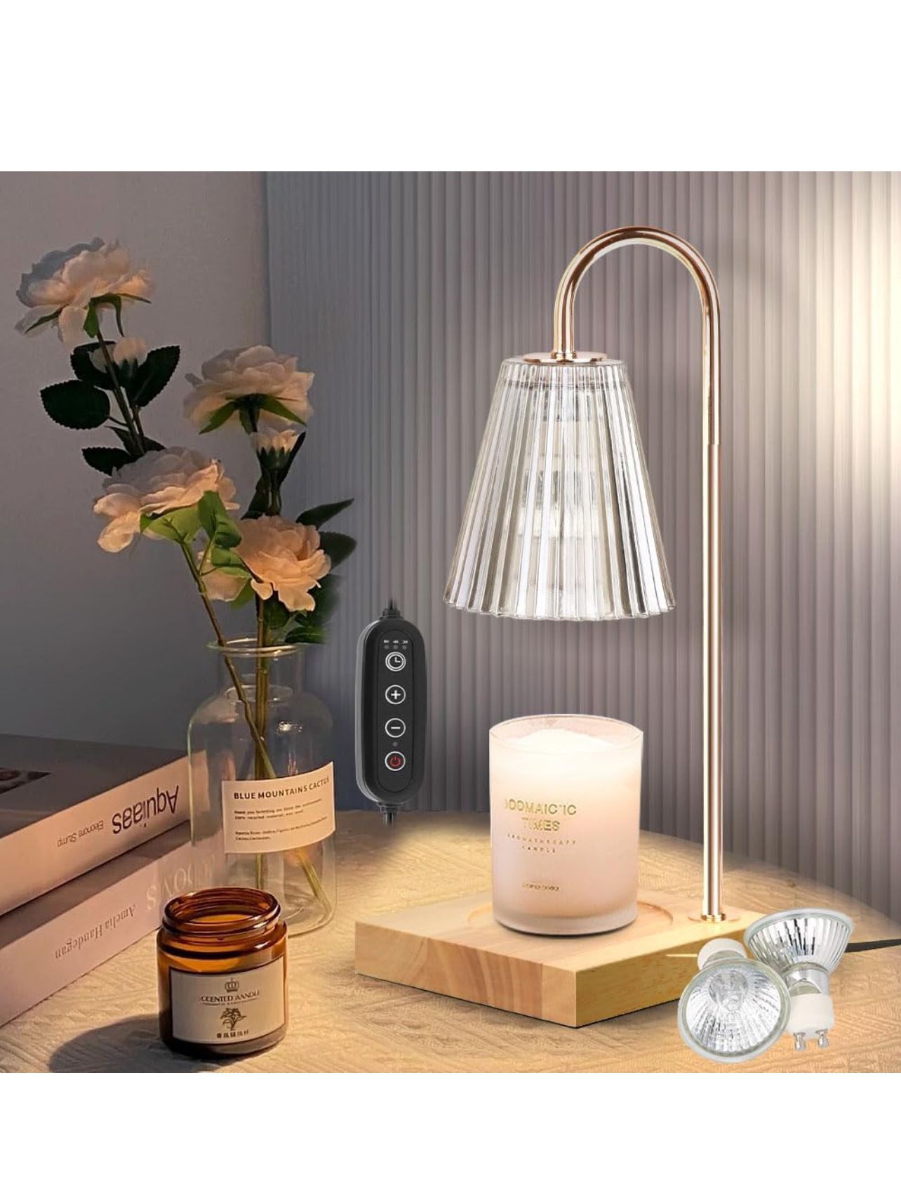 Candle Warmer Lamp-Electric Candle Warmer with Timer, Mothers Day Gifts for Mom,Dimmable Candle Warmers for Jar Candles,Wax Melt Warmer for Bedroom Ho