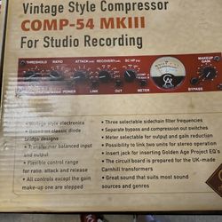 Golden Age Audio Preamp And Compressor