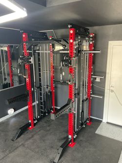PRO SERIES Ultimate 3-1 Half Rack Functional Trainer w/Smith Machine Bar | 400lb Stack | Gym Equipment | Fitness | Commercial | Squat Rack FREE DELIVE