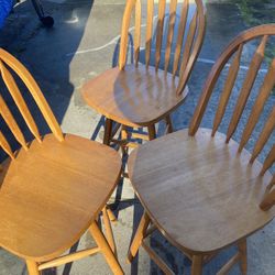 $45 for all 3  Swivel chairs for kitchen/bar.  L