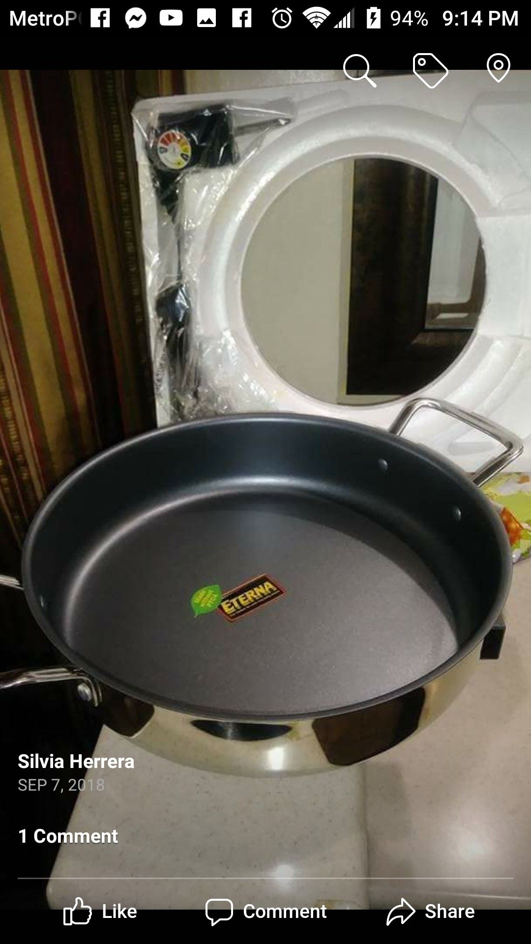 New Princess House Electric Teflon Pan