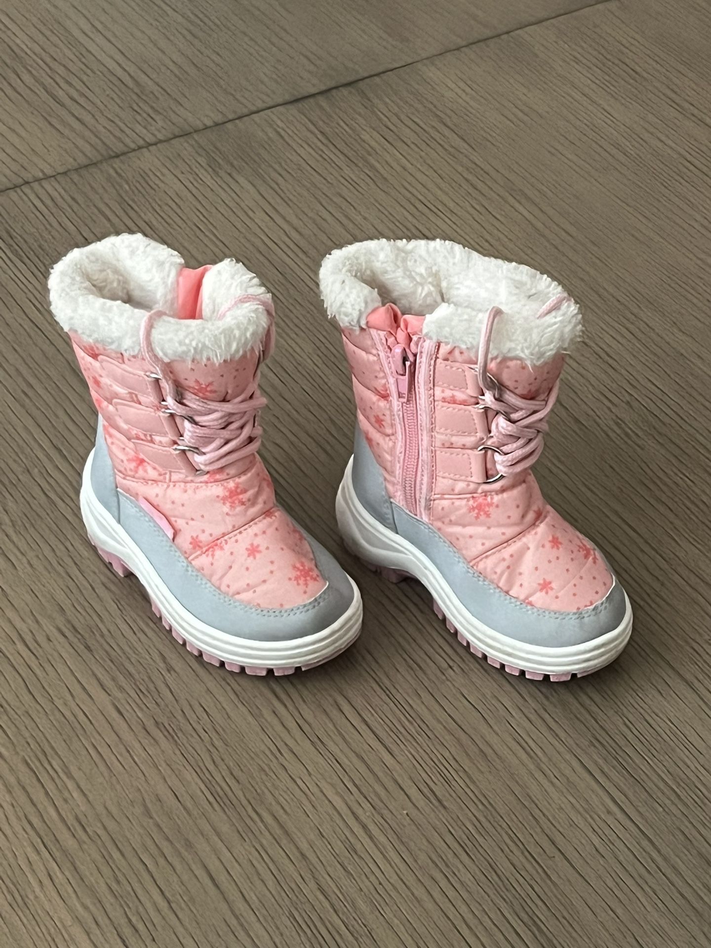 Winter Boots pink, Girl Size 6, (18-24 months )