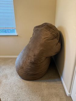 Oversized Brown Bean Bag Chair - Large Adult Size