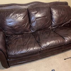 Brown Leather Couch