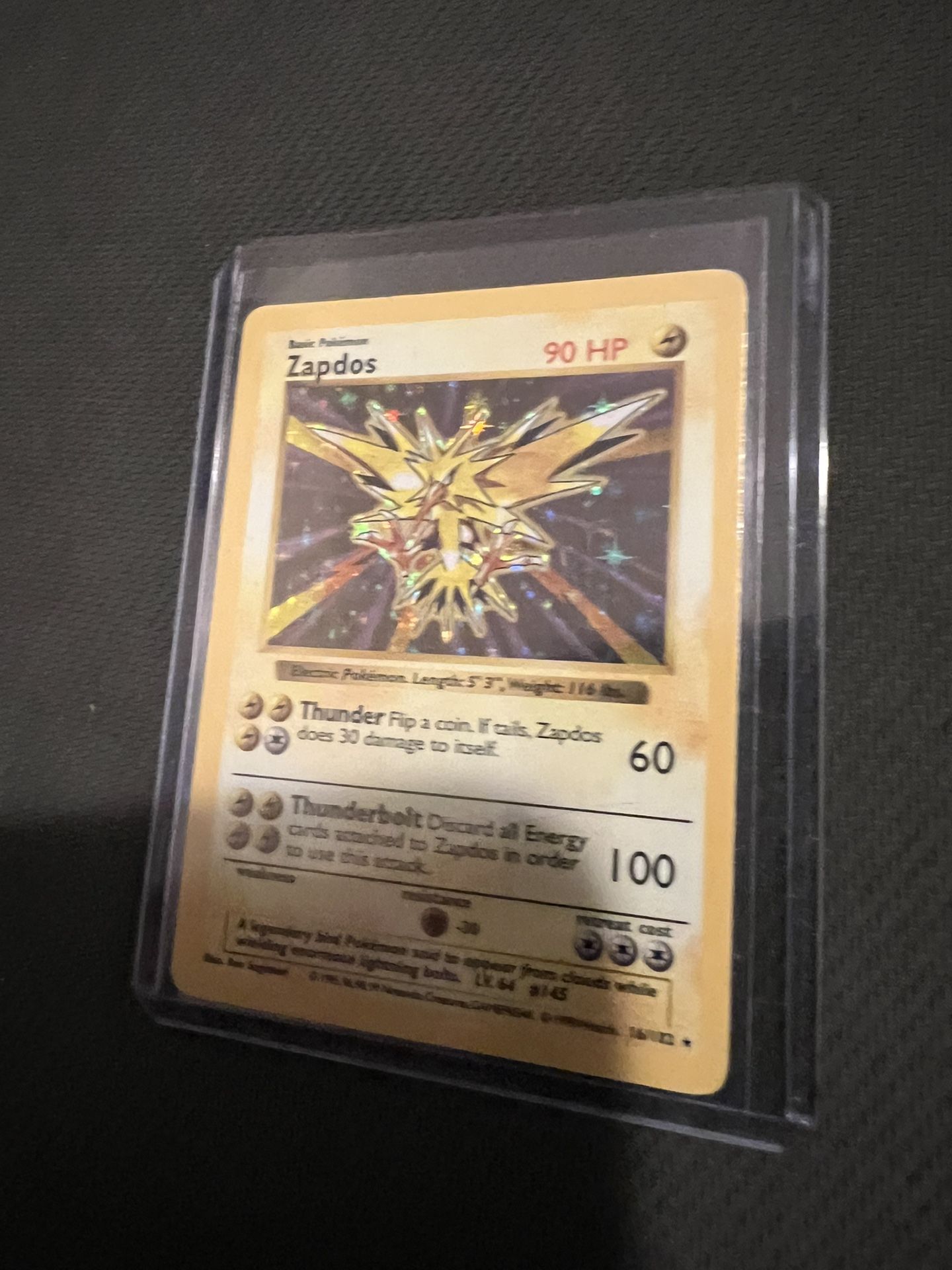 Pokemon Cards Shadowless Zapdos