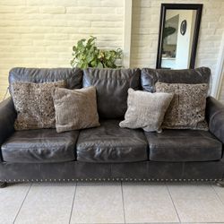 Leather Couch - Brown