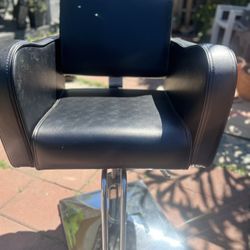 Black Faux  Leater Chair Hair