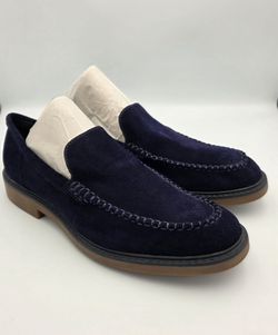 Calvin Klein Vance Suede Mens's Loafers Shoes Night Scape or Navy Blue Size 9