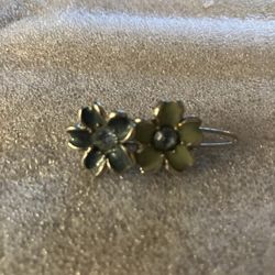 Vintage Silver Tone Metal Hair Clip 