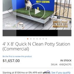 4x8 Pet Potty Platform Station