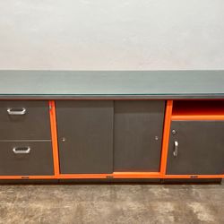 Orange McDowell Craig Industrial Steel Storage Credenza (2 avl.)