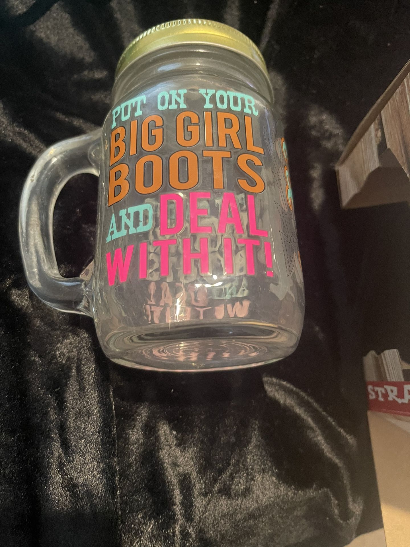 Redneck Sippin Cup Clear Glass Jar Mug
