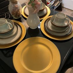 Gold Charger Plates 6 For 20 