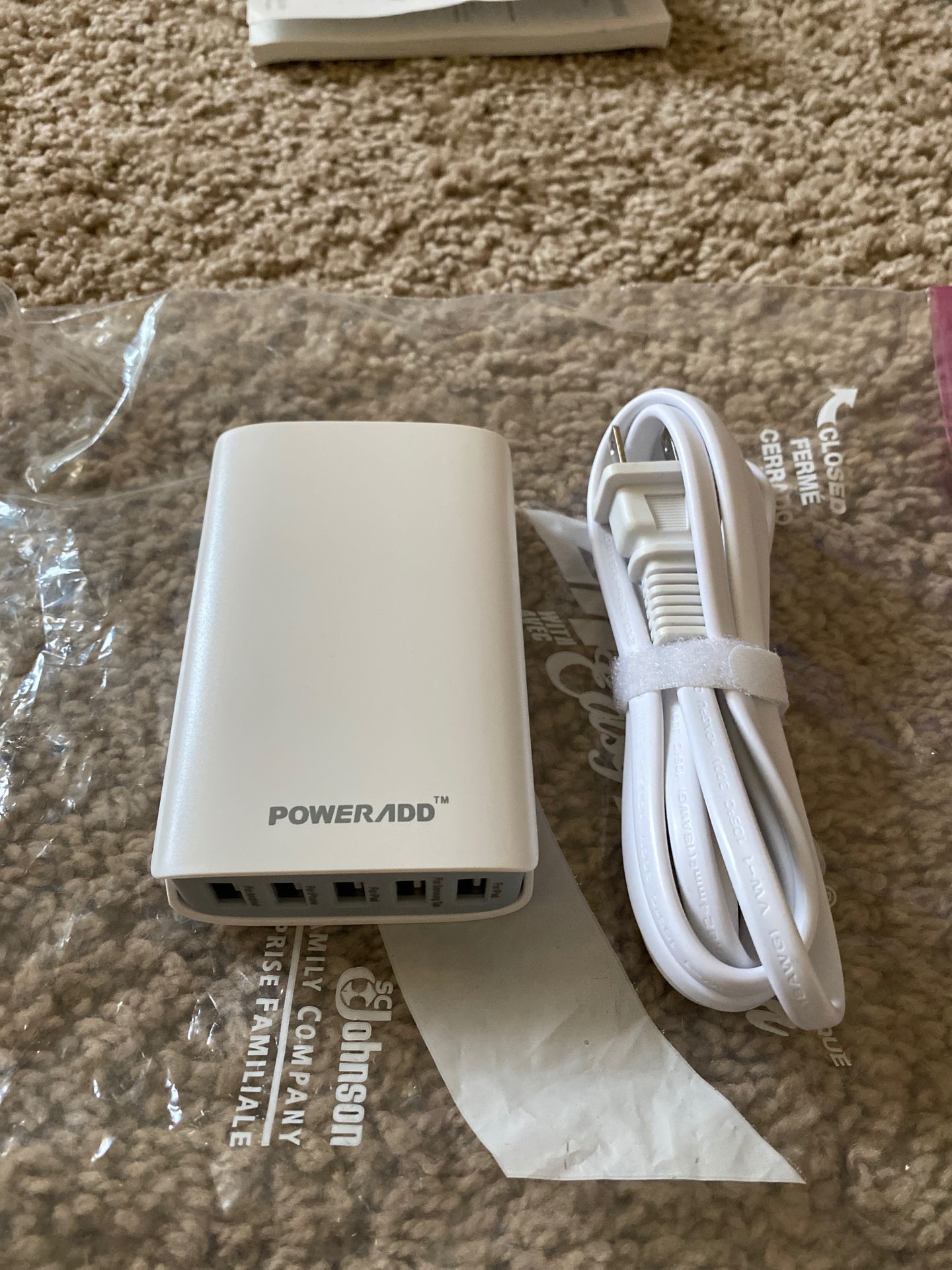 USB adapter charger 5 ports AC 100-240V to USB*5 DC 5V/5A