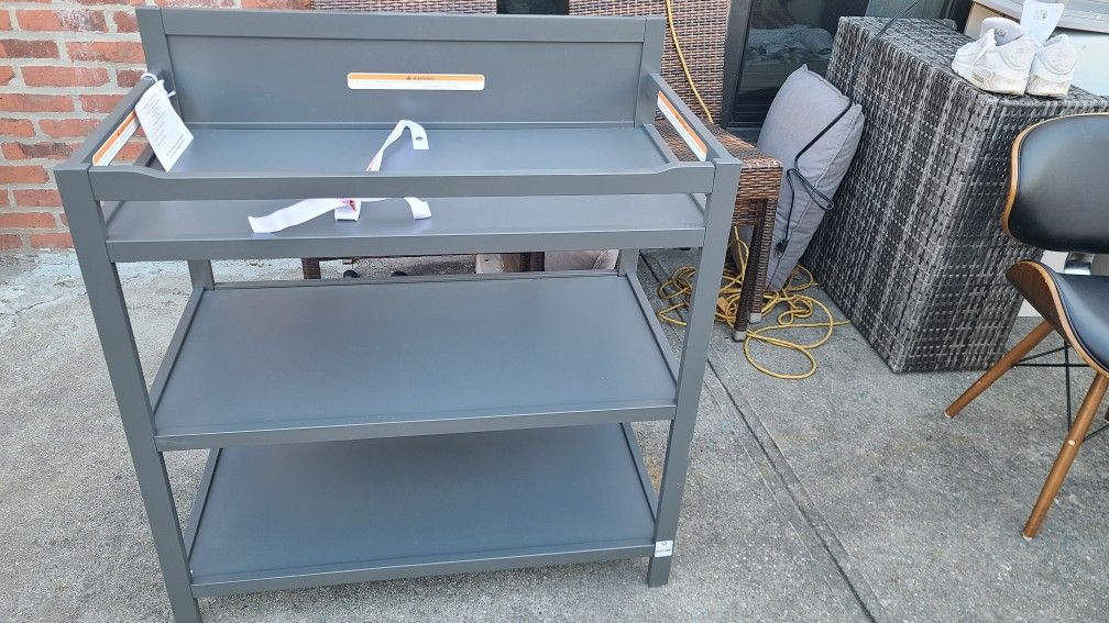 Gray Baby Changing Table