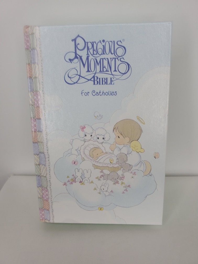 Precious Moments New American Bible For Catholics White LeatherFlex 930PM Nelson