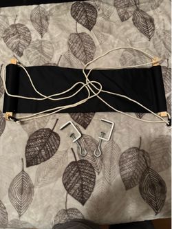 Black Canvas Desk Foot Hammock with Clamps