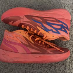 Puma MB.02 Lamelo Ball Supernova Fiery Coral Ultra Orange Men's Size 10