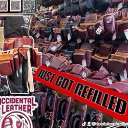 OCCIDENTAL LEATHER TOOL BELT SETS $397 EACH.