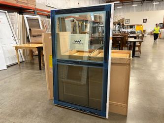 NEW! WINDOW NATION 59×35 Black Vinyl Vertical Sliding Window
