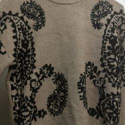 Paisley Pattern Knitted Pullover