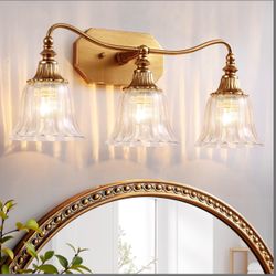 3 lights LmnLvn Gold Bathroom Vanity Light Fixture