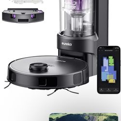 Eureka E10s Robot Vacuum with Bagless Self Emptying Station, Robotic Black