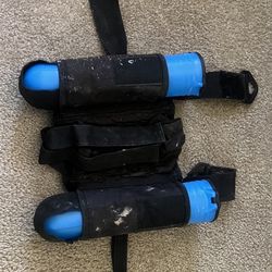 Paintball Belt With 3 Bottles And 2 One Gallon Paint Ball Containers