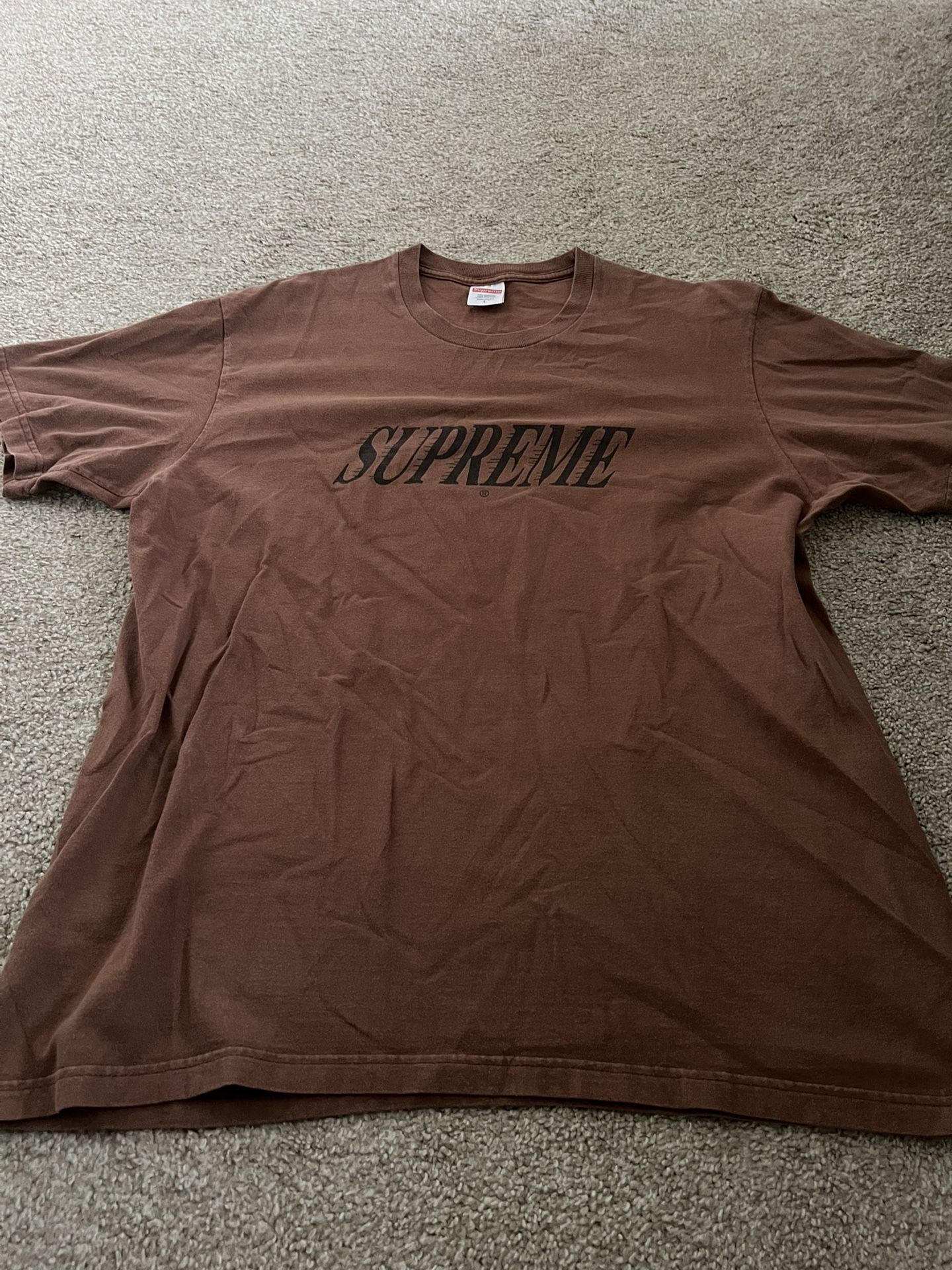 Brown Supreme Logo Tee