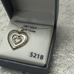 Heart Necklace 10k Gold 