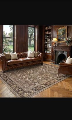 BERTHMEER 6'x9' Washable Area Rugs for Living Room Bedroom Kitchen Rugs Non Slip Vintage Traditional Dorm Office Dining Room Farmhouse Oriental Rugs