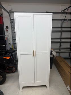 White Metal Storage Cabinet for Garage NEW