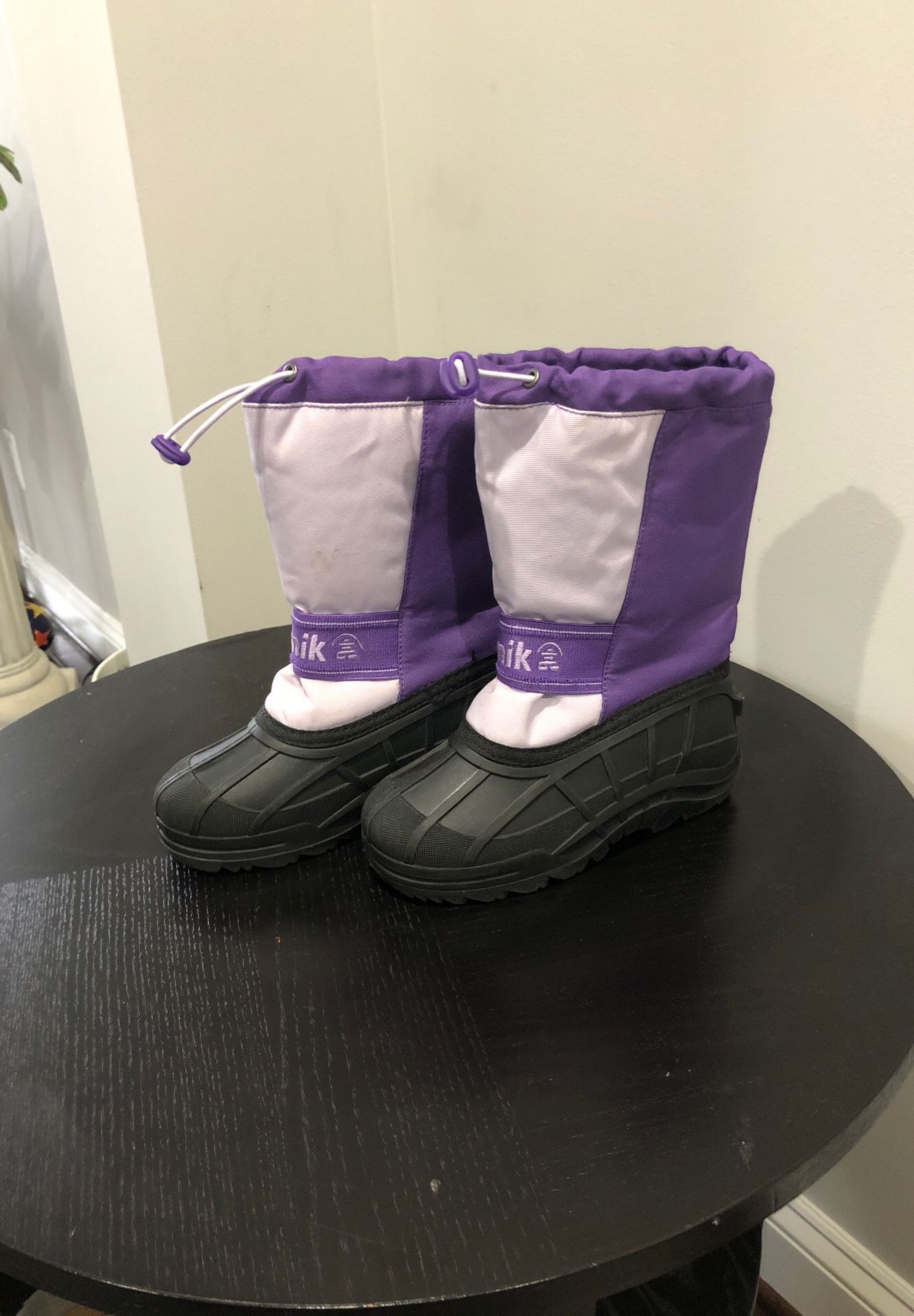 Kamik purple little girls snow boots